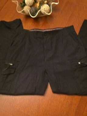 Publics Men's Black Cargo Pants - Classic Utility Style